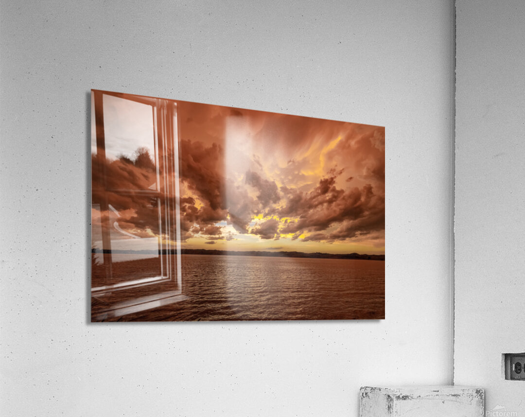 Nebraska Sky on Fire Acrylic Print