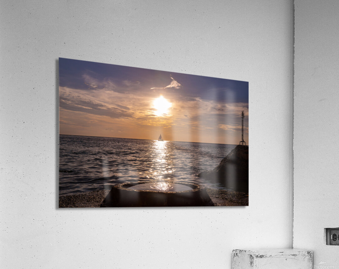 Sailing at Sunset Acrylic Print