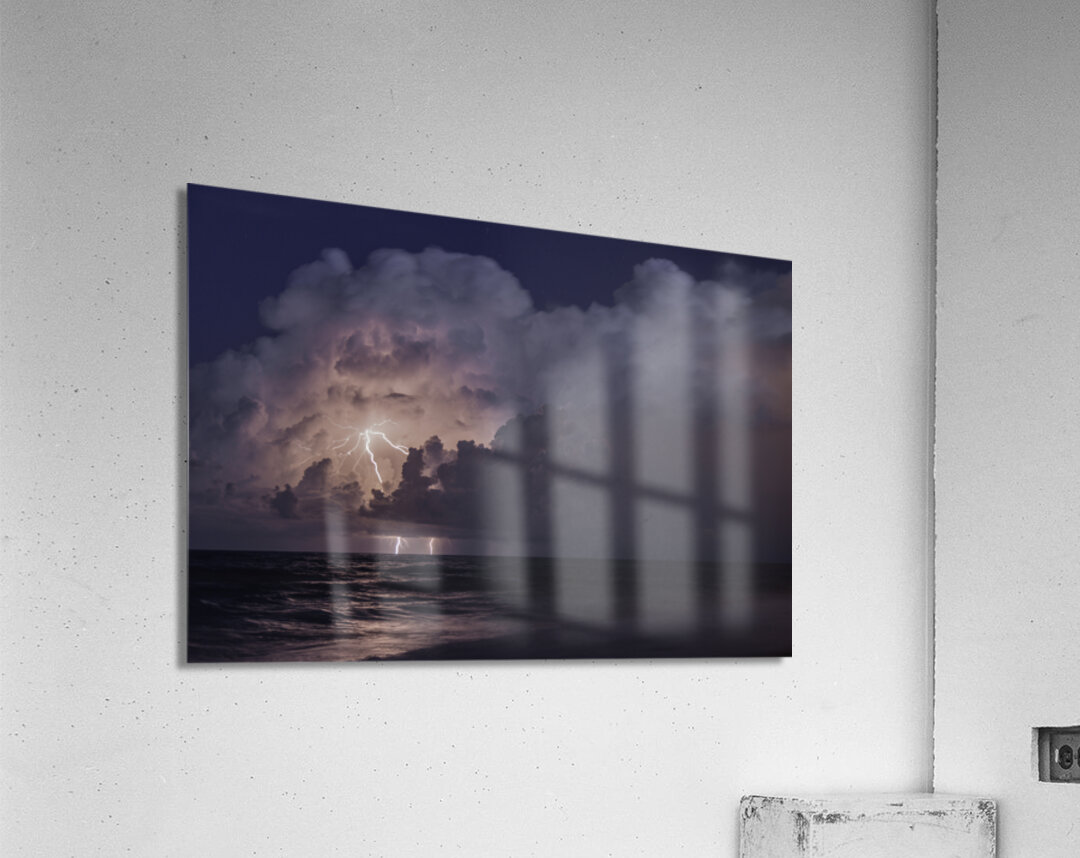 Lightning over the Atlantic Acrylic Print