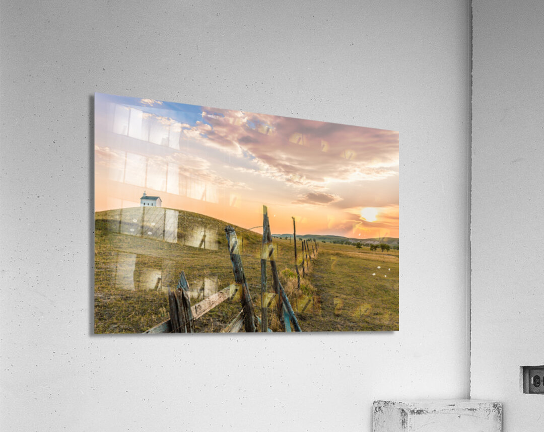 Reservation Church at Sunset Acrylic Print