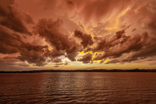 Nebraska Sky on Fire by C R Fine Arts by Branded Exposure LLC