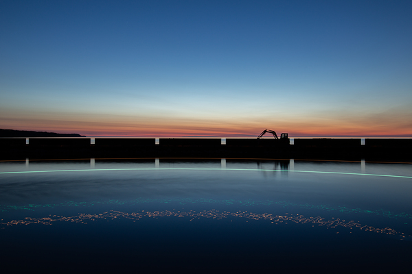 Port Washington Wave Break by C R Fine Arts by Branded Exposure LLC