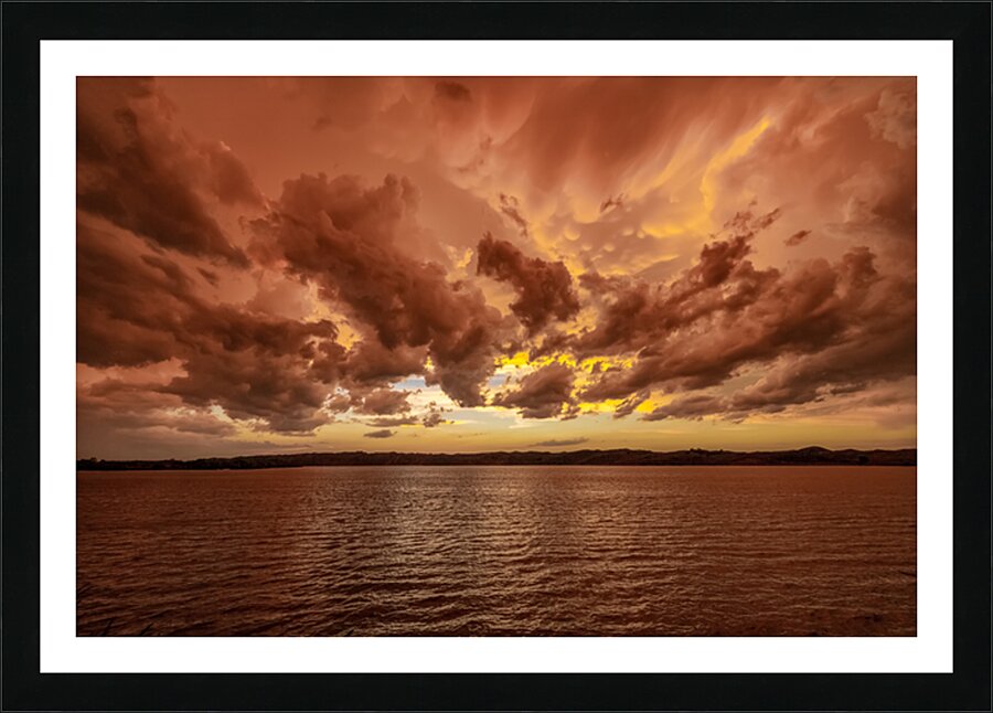 Nebraska Sky on Fire Picture Frame print