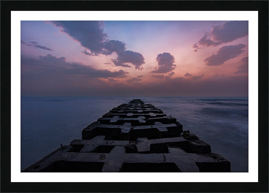 Sunrise Jetty Picture Frame print