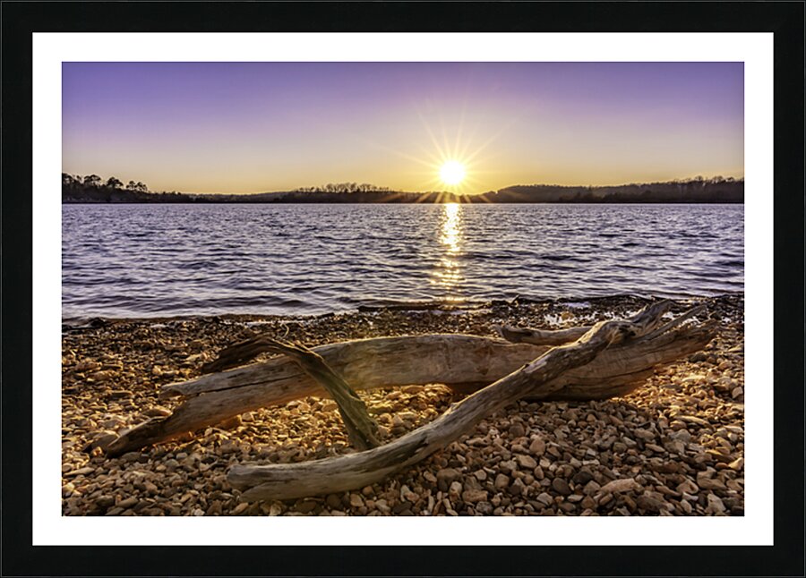 Washed Up Sunset Picture Frame print
