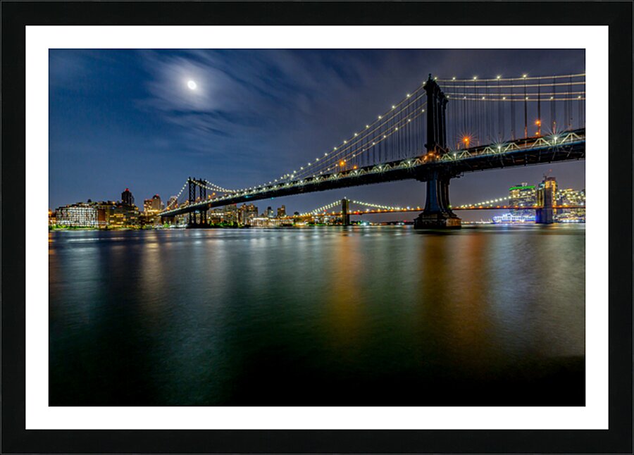 NYC Brooklyn  Manhatten Picture Frame print