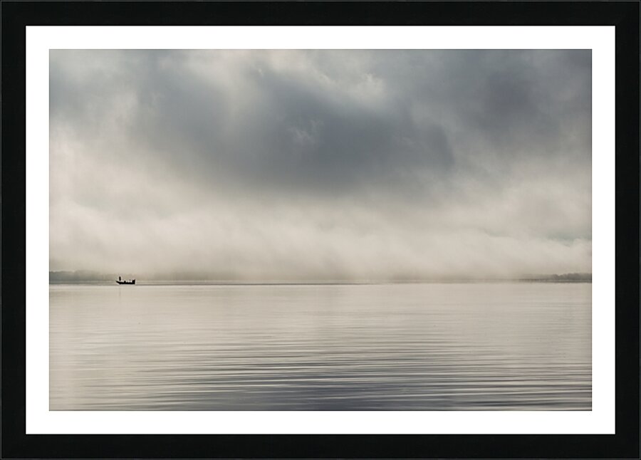 Lone Fisher Picture Frame print