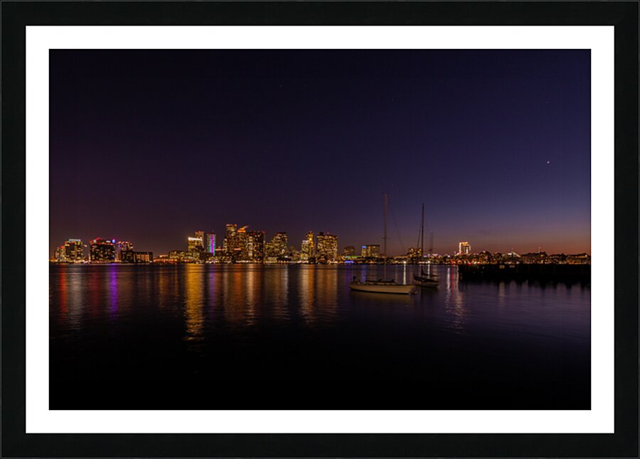 Boston Skyline Picture Frame print