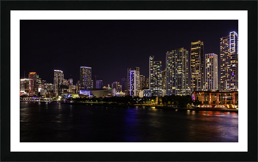 The Miami Nightlife Picture Frame print